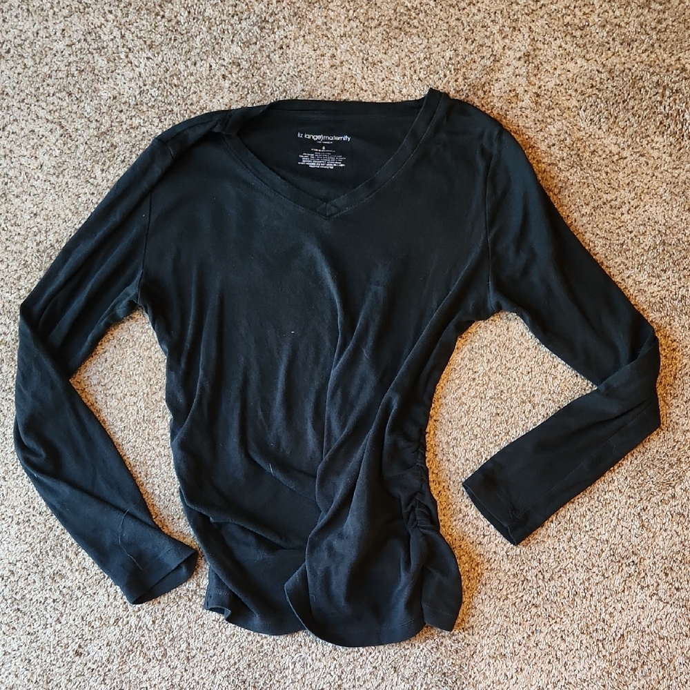 Liz Lange | Black Long Sleeve Maternity Top